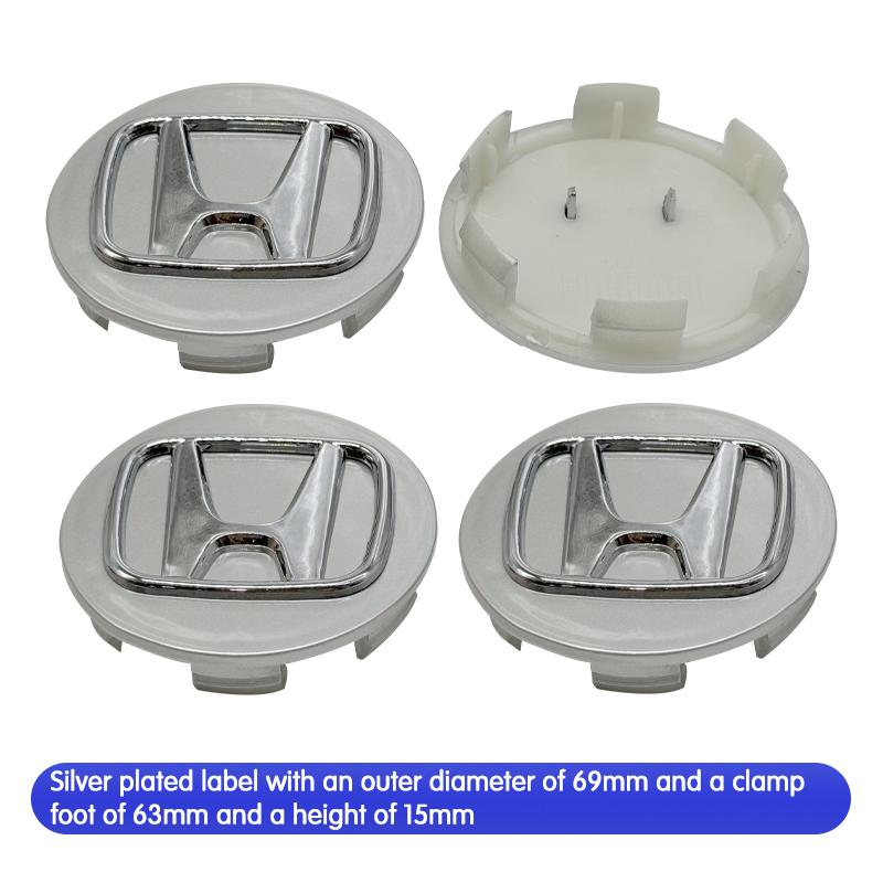 58/62/69mm Car Tyre Wheel Center Hub Cap Badge Sticker Car Accessories For Honda Civic Fit Jazz Accord Pilot Stepwgn CRV BRV