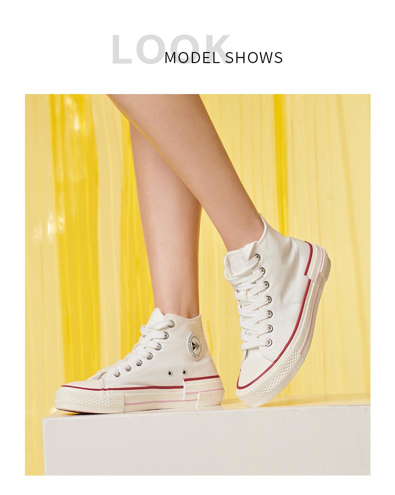 ISTEP high top lace up canvas shoes HYGW21106