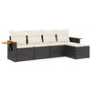 VidaXL Salon de Jardin avec Coussins 5 pcs, Canapés de Terrasse, Ensemble de Meubles de Patio, Mobilier d'Extérieur, Noir 3259158