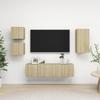 VidaXL TV Stand Set 5 Pcs Sonoma Oak Particleboard