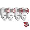 Ultrasonic Bat Repellent (4-Pack) - 72-Hour Pest Control for Indoor/Outdoor Use