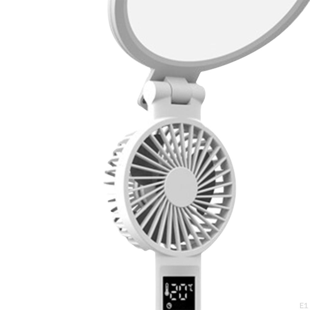 LED Fan Desk Light, Foldable Table Lamp USB Powered, Eye Protection, Bedside Night Dimmable