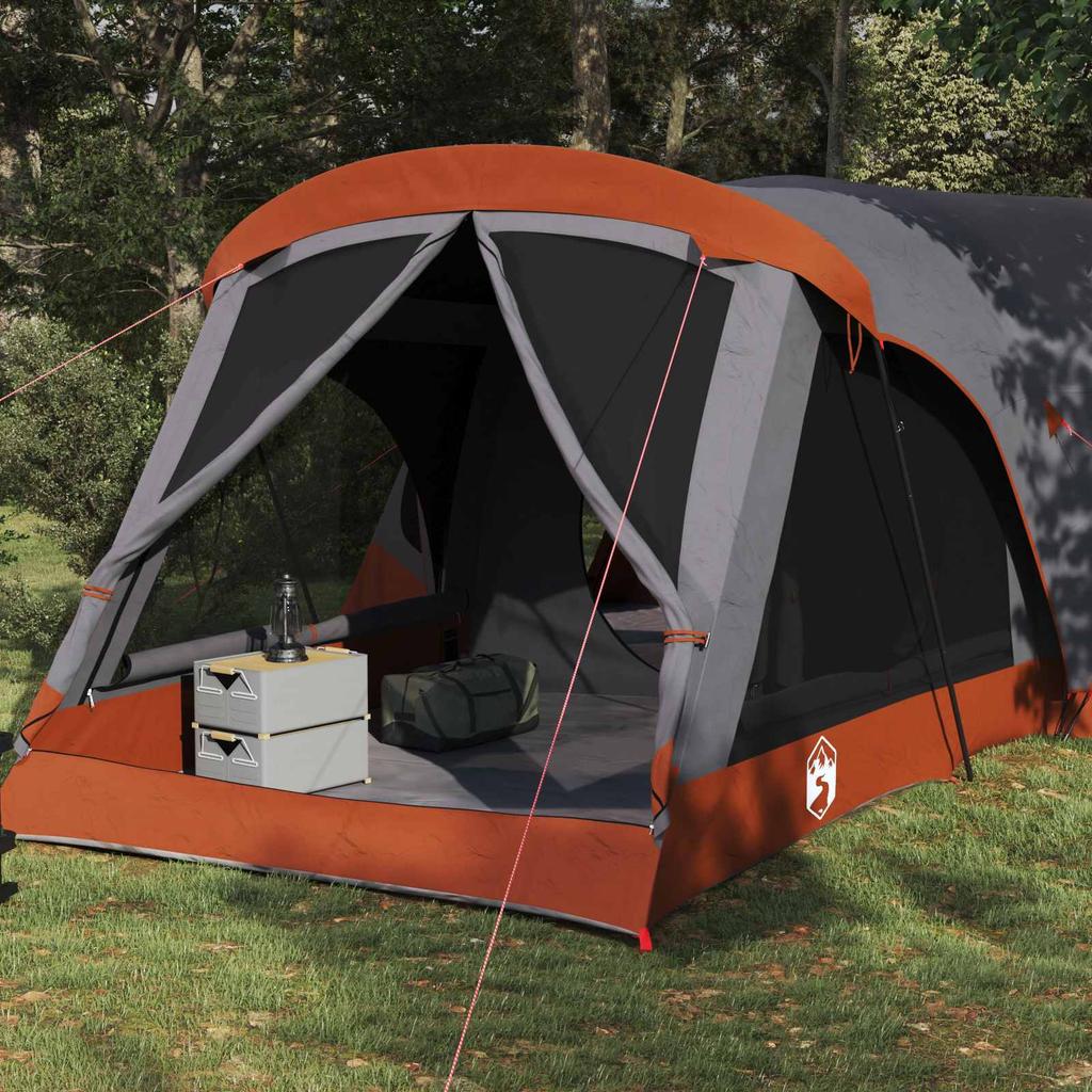 Family Tent Gray and Orange 550 x 555 x 208 cm