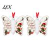 Holiday Party Hanging Decor Butterfly Cash Gift Ornament, Christmas Money Holder with Decorative Tags Festive Print, Acrylic Tree Pendant for Surprise