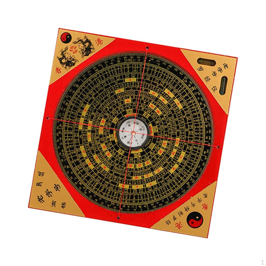 Feng Shui Compass Ancient Chinese Wooden Home Planning Professional Ornament Figurines for