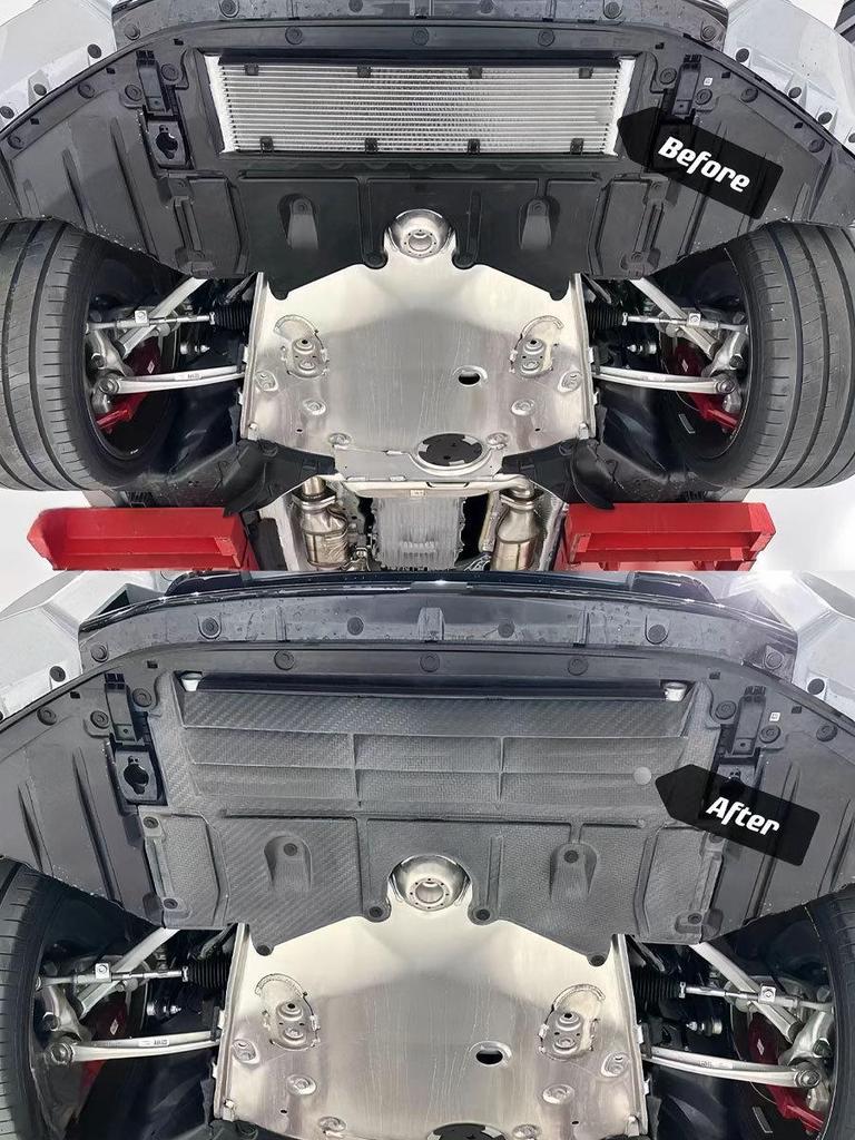 BMW M2 G87 Dry Carbon Fiber Oil Cooler Guard and Air Duct