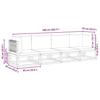 VidaXL Ensemble de canapés de jardin 4 pièces avec coussins en bois d'acacia et corde 3278832