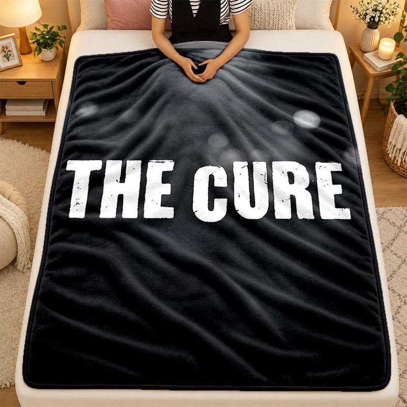 Flannel BlanketThe Cure Warm Soft Throw Blanket for Indoor Sofa Bed Living Room Use