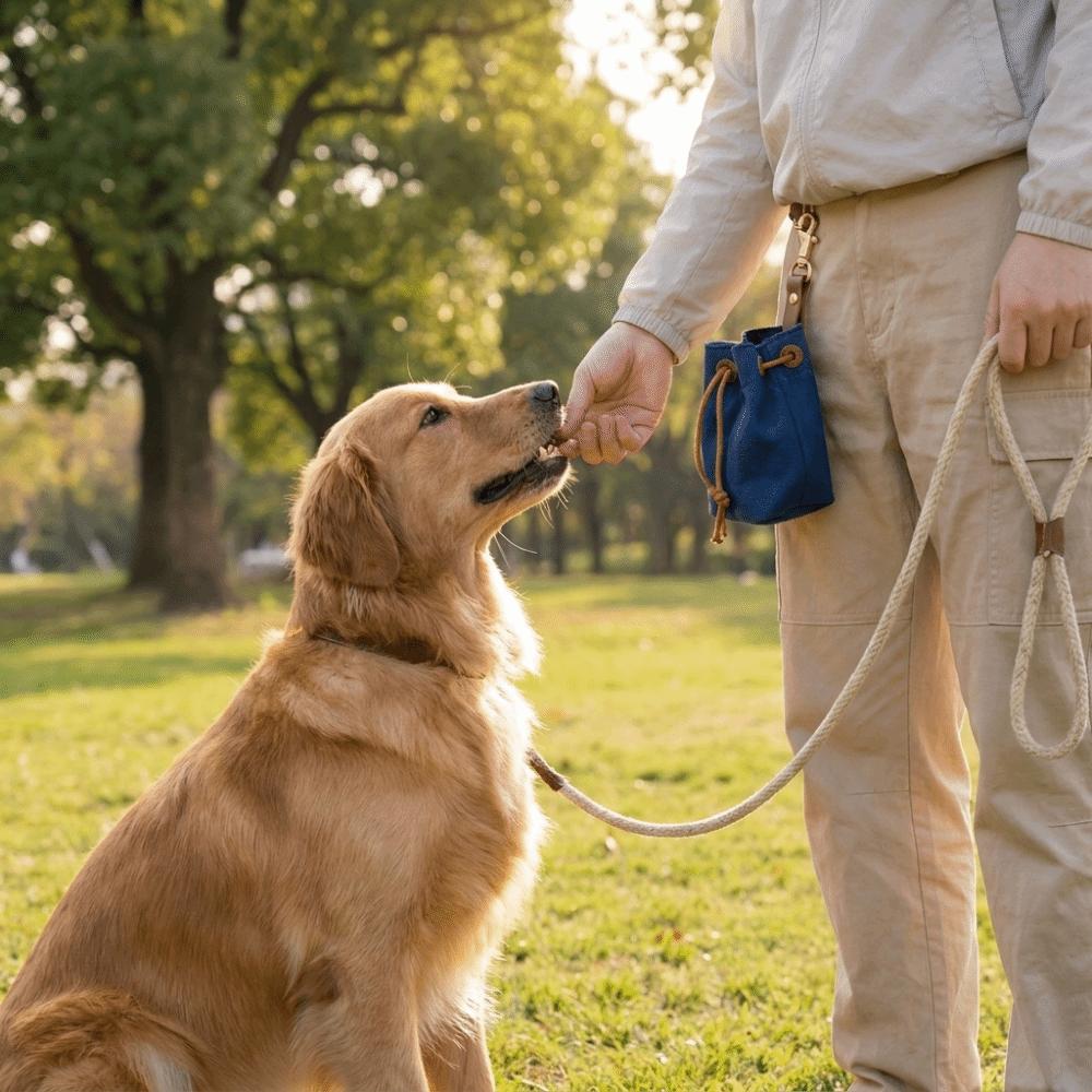 Drawstring Pet Training Snack Pack Buckle Design Dog Treat Bag Dog Food Pouch Carries