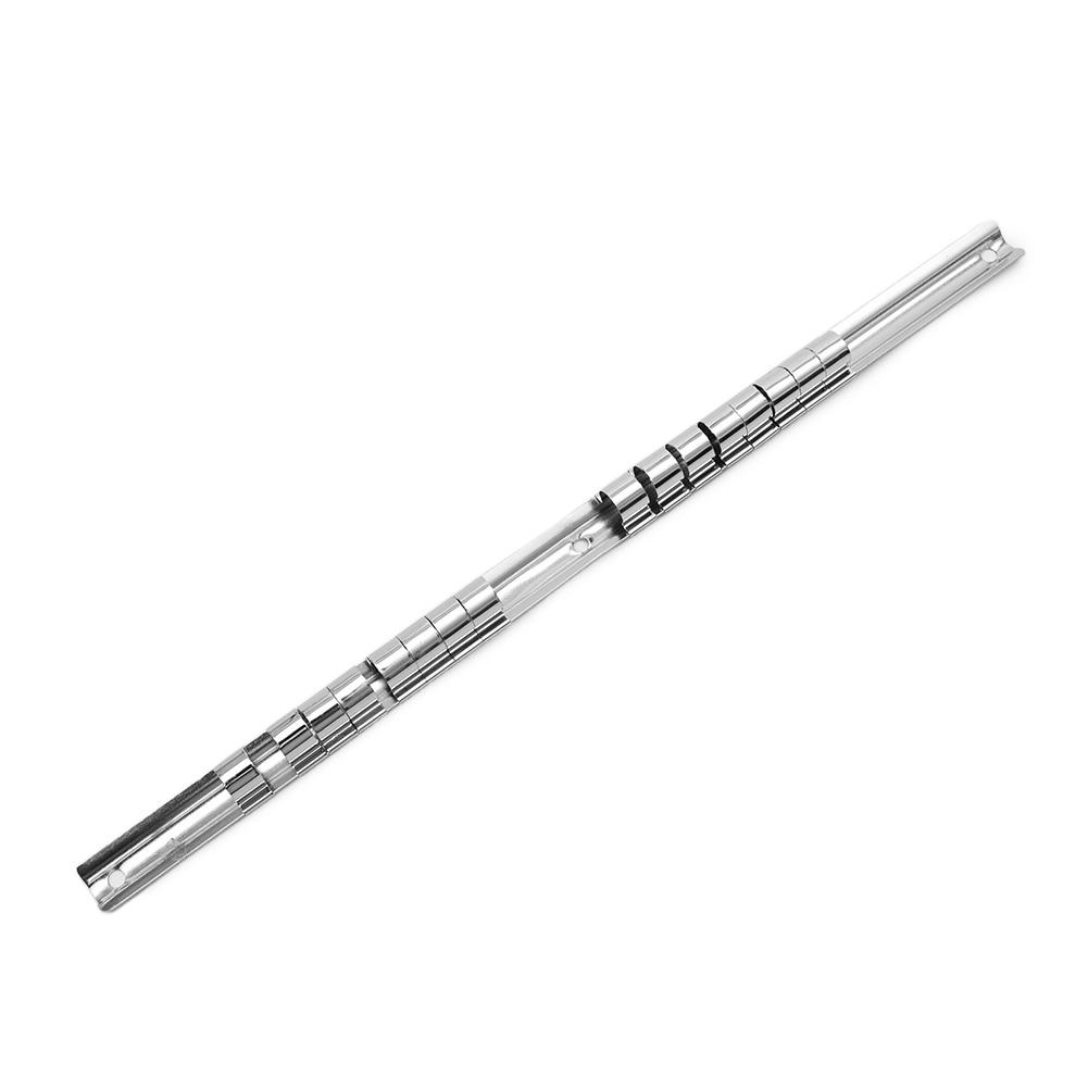 Держатель для розеток 1/4 3/8 1/2 дюйма с 16 зажимами на направляющей, монтируемая на скользящую подставку для инструментов, органайзер для хранения инструментов