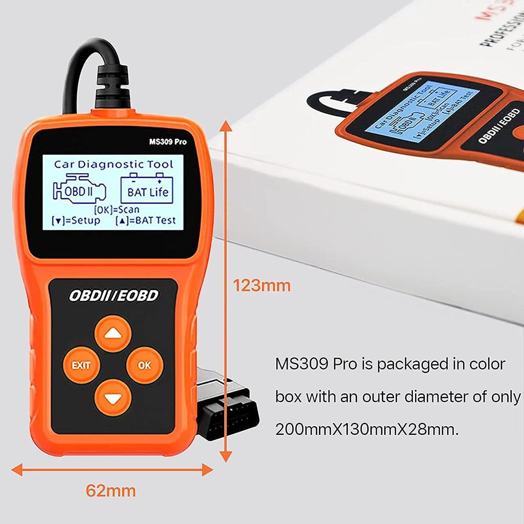 Сканер OBD2, тестер аккумулятора, декодер кода автомобильного сканера, считыватель и ластик, автомобильная проверка света двигателя, диагностическое считывание и очистка кодов выбросов и ошибок