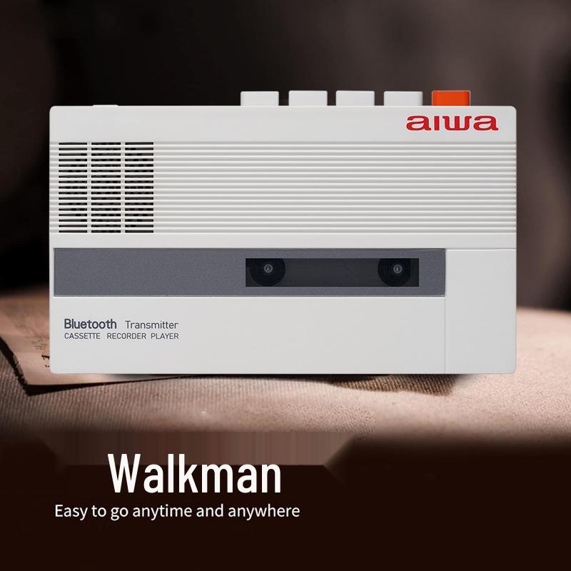 Aiwa Retro 80s Style Portable Cassette Tape Player & Recorder