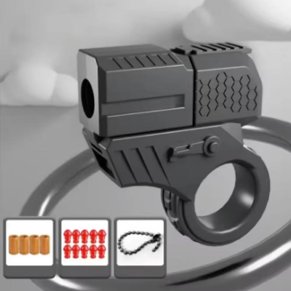 Новый Мини-пистолет с выбросом гильз, может запускать, декомпрессионный, EDC, кольцо для пальца, пистолет, спиннер-непоседа, трещотка, игрушка для снятия стресса и тревоги, пистолеты