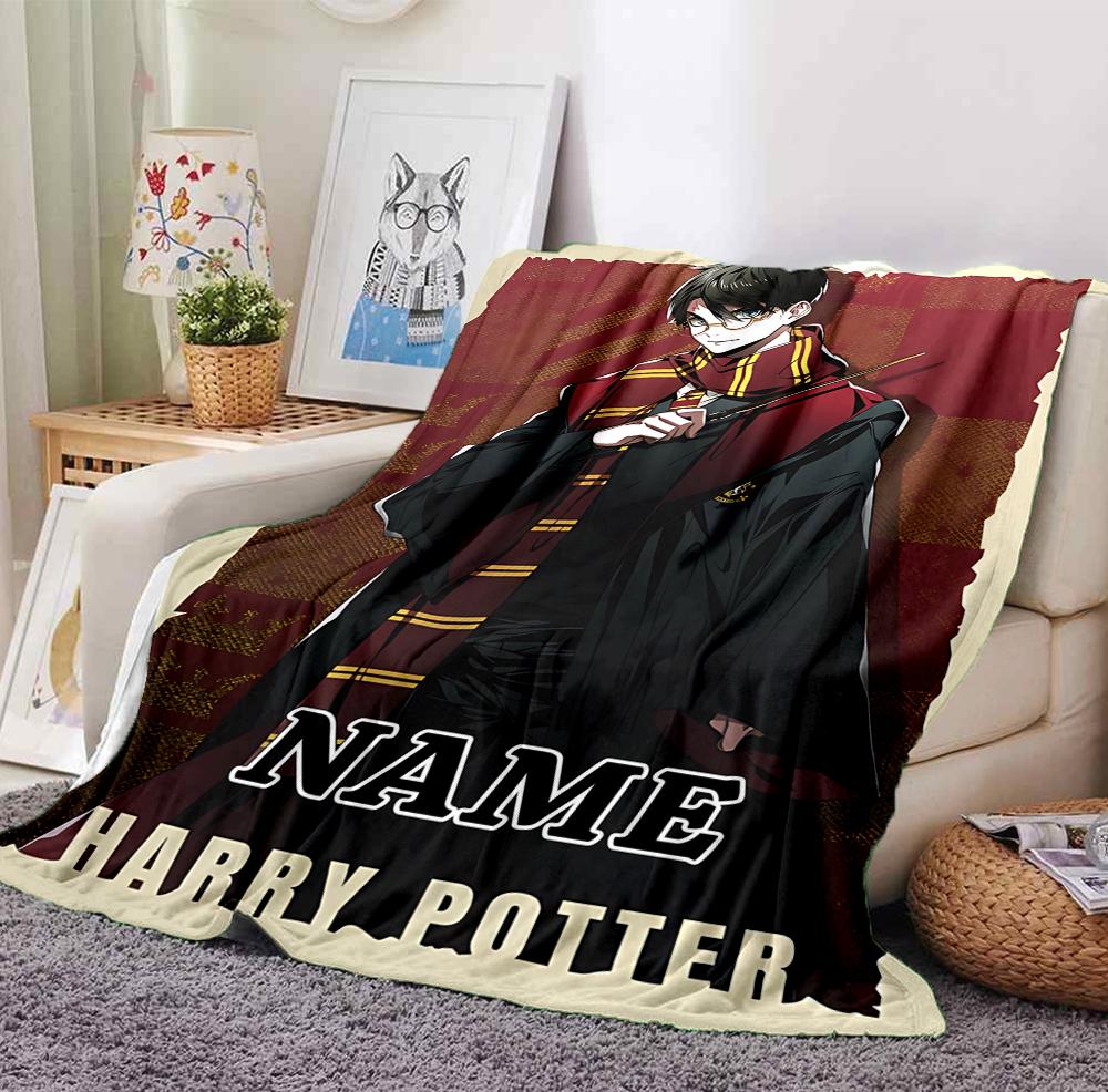 Custom Name Golden Snitch Flannel Blanket Throw Blanket Soft Warm Sofa Bed home Decor Unique Gift