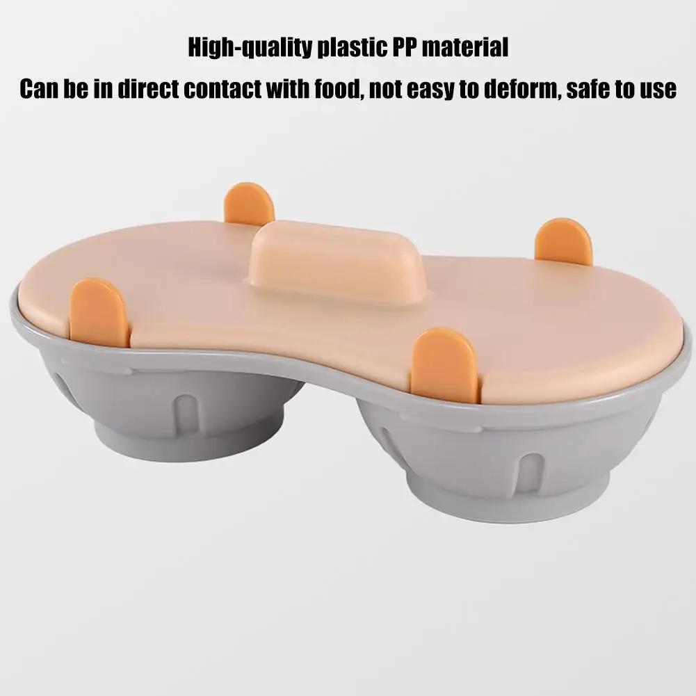 Microwave Oven Egg Poacher 2 Grid Silicone Egg Cooker For Boiled Eggs Duck Eggs And Household Eggs Kitchen Cooking Gadgets