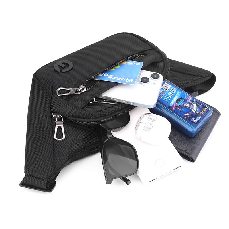 Water-repellent Men's Waist Bag Outdoor Sports Shoulder Crossbody Bag Chest Bag