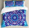 Mandala Duvet Cover Set Boho Style Ethnic Colorful Spring Garden Themed Multicolor Polyester Bedding Set Double Queen King Size