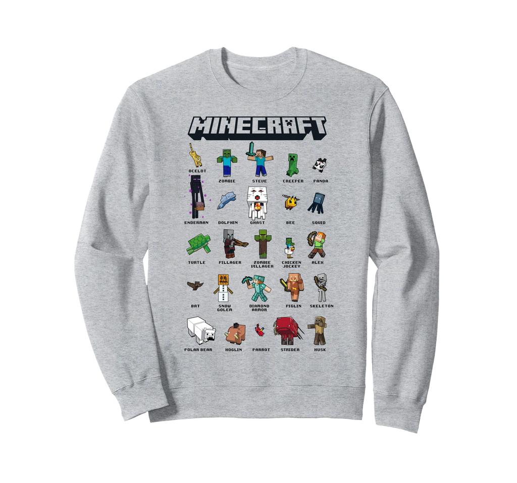 Minecraft Group Shot Poster Collage Style Sweatshirt