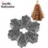 9Pcs/Set Snowflake Stainless Steel Cookie Cutter Mould Biscuit Pastry Mold Cake Decoration Tool