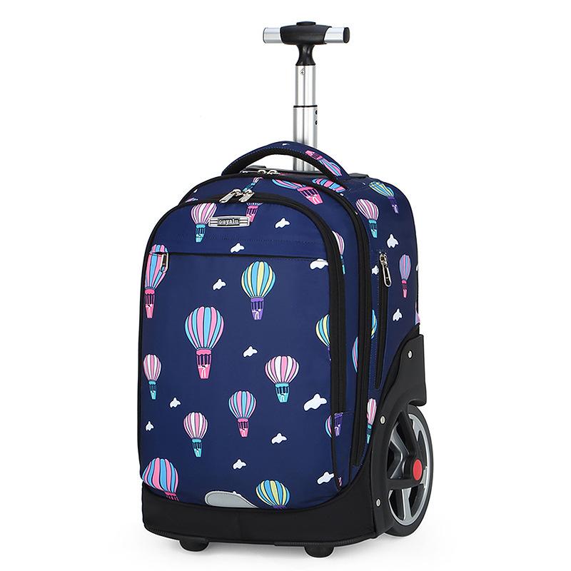 Middle School Students Carry and Pull Dual-purpose Trolley Schoolbags with Large Wheels That Can Climb Stairs FY0188