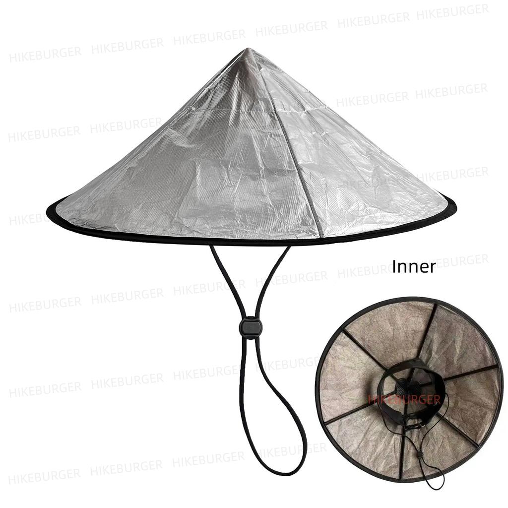 ASTA GEAR Панама из Тайвека/DCF Ультралегкая Шляпа для улицы Водонепроницаемая Складная Шляпа с Серебристым Покрытием Защита от Солнца для Походов и Бэкпэкинга