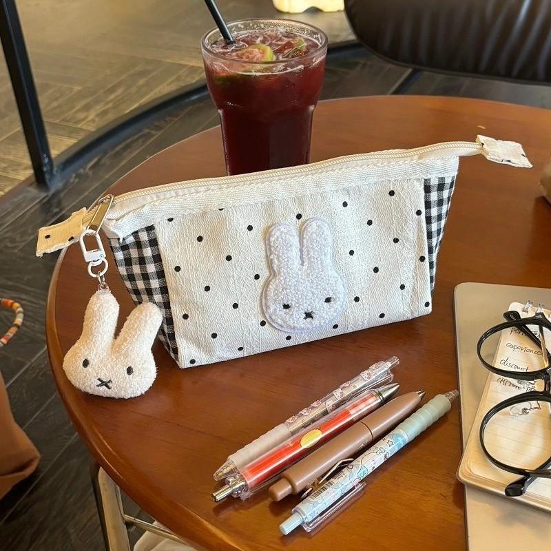 Miffy Rabbit Fabric Pencil Bag With Durable Material For Students And Kids