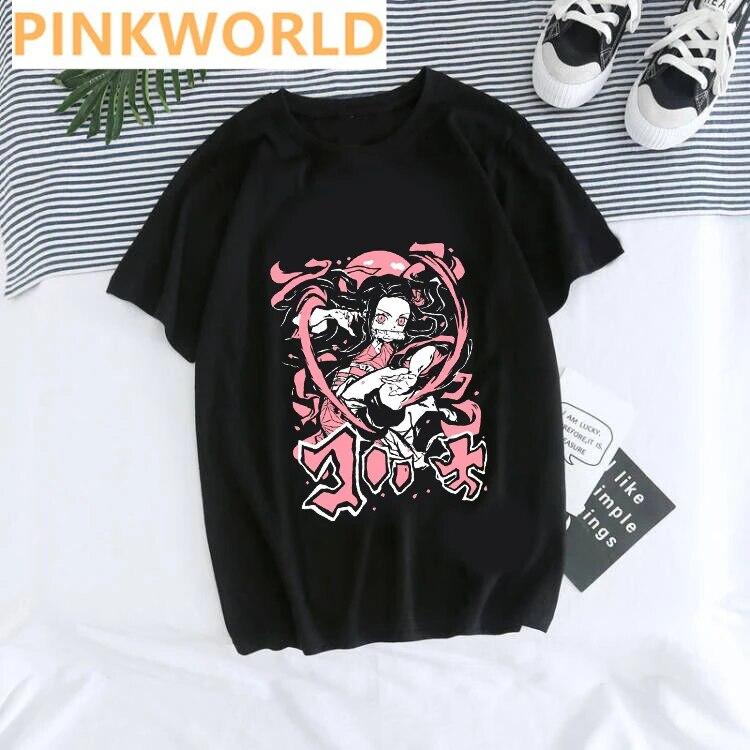 Japanese Anime Cartoon Funny Fashioin WoUnisex T-shirt Print Ladies T-shirt Casual Basis O-collar Black Shirt Short Sleeve Tshirt