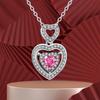 Женское ожерелье с подвеской в виде полого сердца, мерцающие стразы, регулируемая длина, украшения на шею, ежедневно