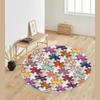 Круглый ковер с узором-пазлом, Круглый ковер, Круглый ковер, Круглый ковер, Кухонный ковер, Ковер для гостиной