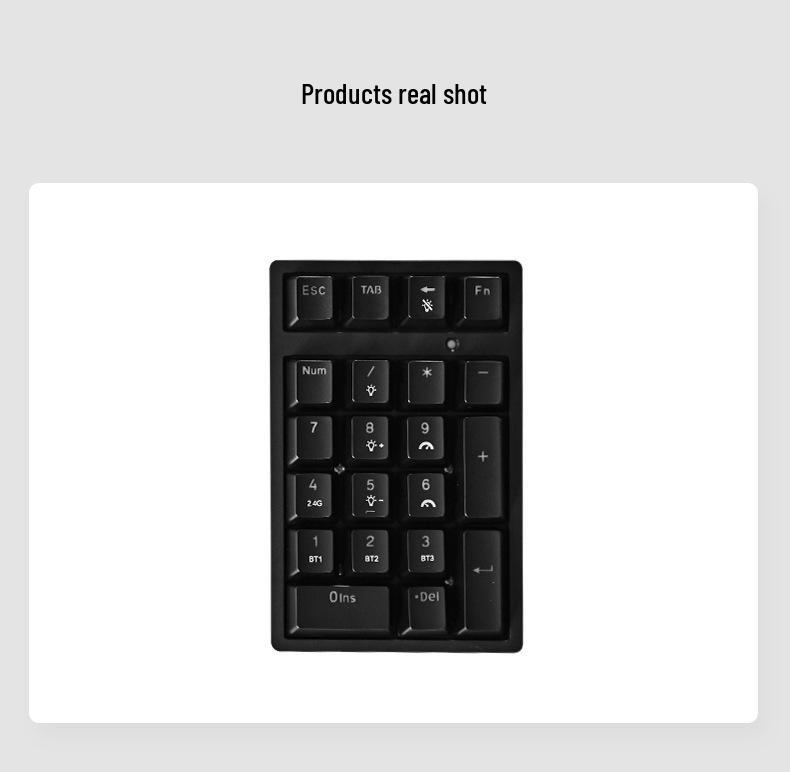 K18 Bluetooth Механическая клавиатура: Трехрежимная мини-внешняя цифровая USB-клавиатура для финансов и бухгалтерии