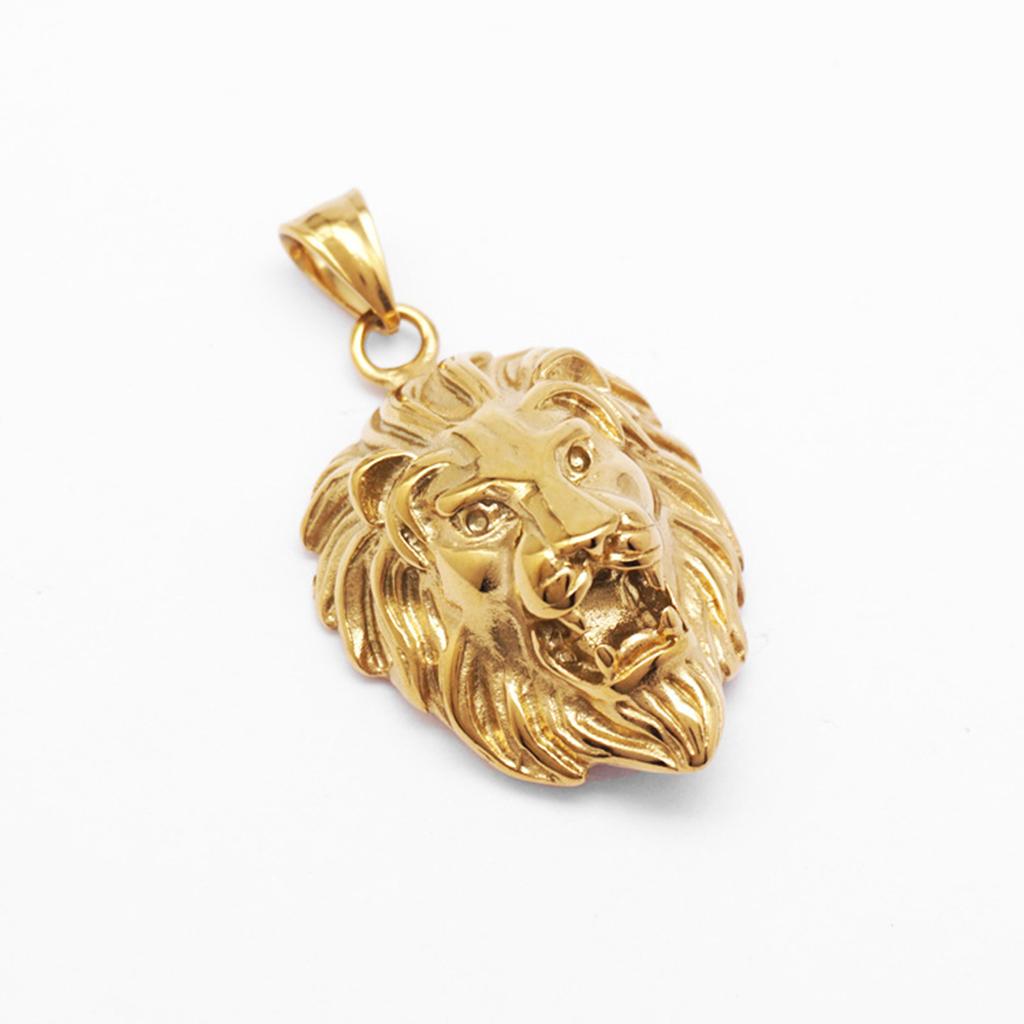 Сияющее и изысканное ожерелье с подвеской в ​​виде головы льва, колье из сплава, идеальный аксессуар для повседневного ношения