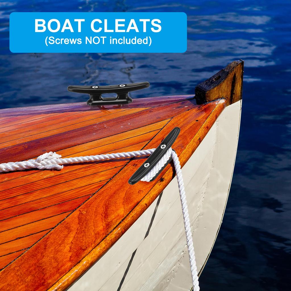 PATIKIL 4 шт. 152 мм нейлоновые швартовочные утки для каяка, маленькие веревочные утки для причала, палубы, лодки, каноэ, каяка, украшения, черные