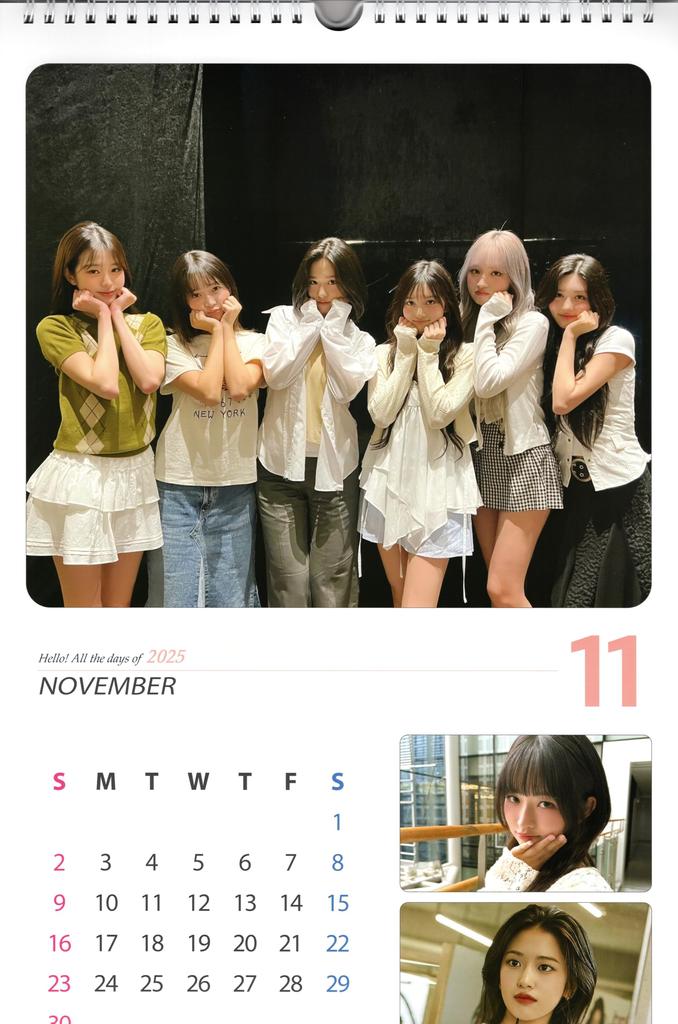 IVE Ive Goods Large Wall Calendar 2024 Sticker Set (Reiwa 6) + K-POP