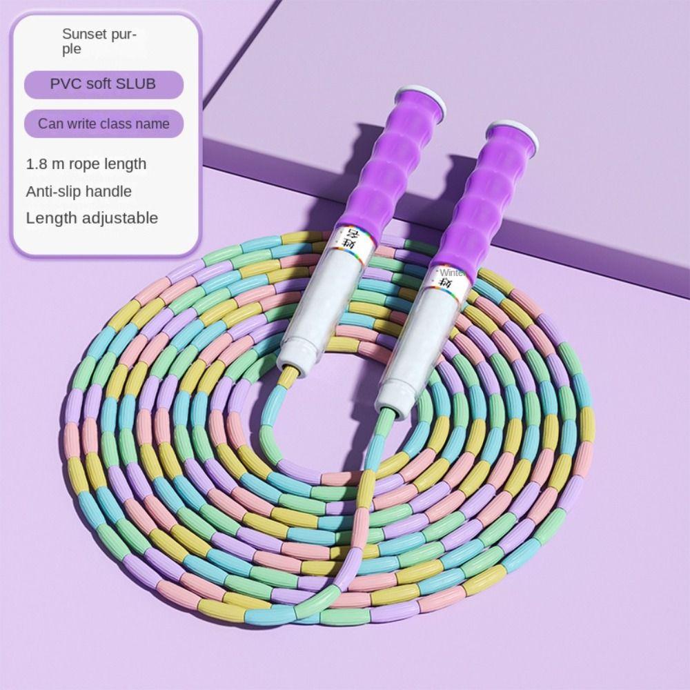 Bamboo Joint Soft Bead Skipping Rope Anti-Skid Sports Rope Bodybuilding
