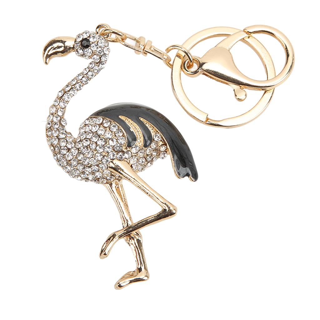 Фламинго брелок милый модный чувствовать себя комфортно полированный цинковый сплав брелок для рюкзака кошелек