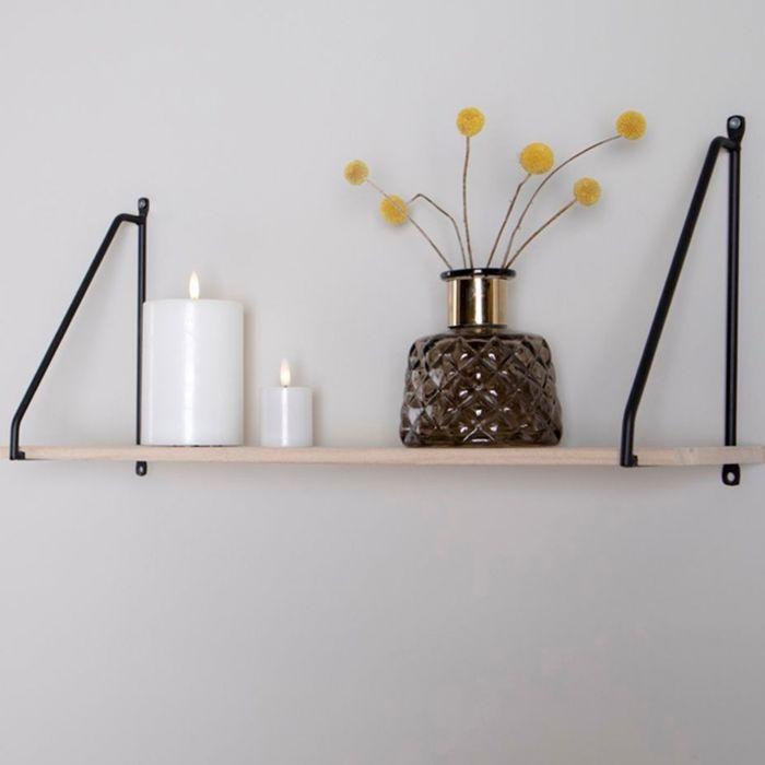 House Nordic Emma Shelf Black and Natural 444252
