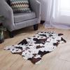 Large Size Cow Printed Cowhide Faux Skin Leather NonSlip Antiskid Mat Carpet for Living Room