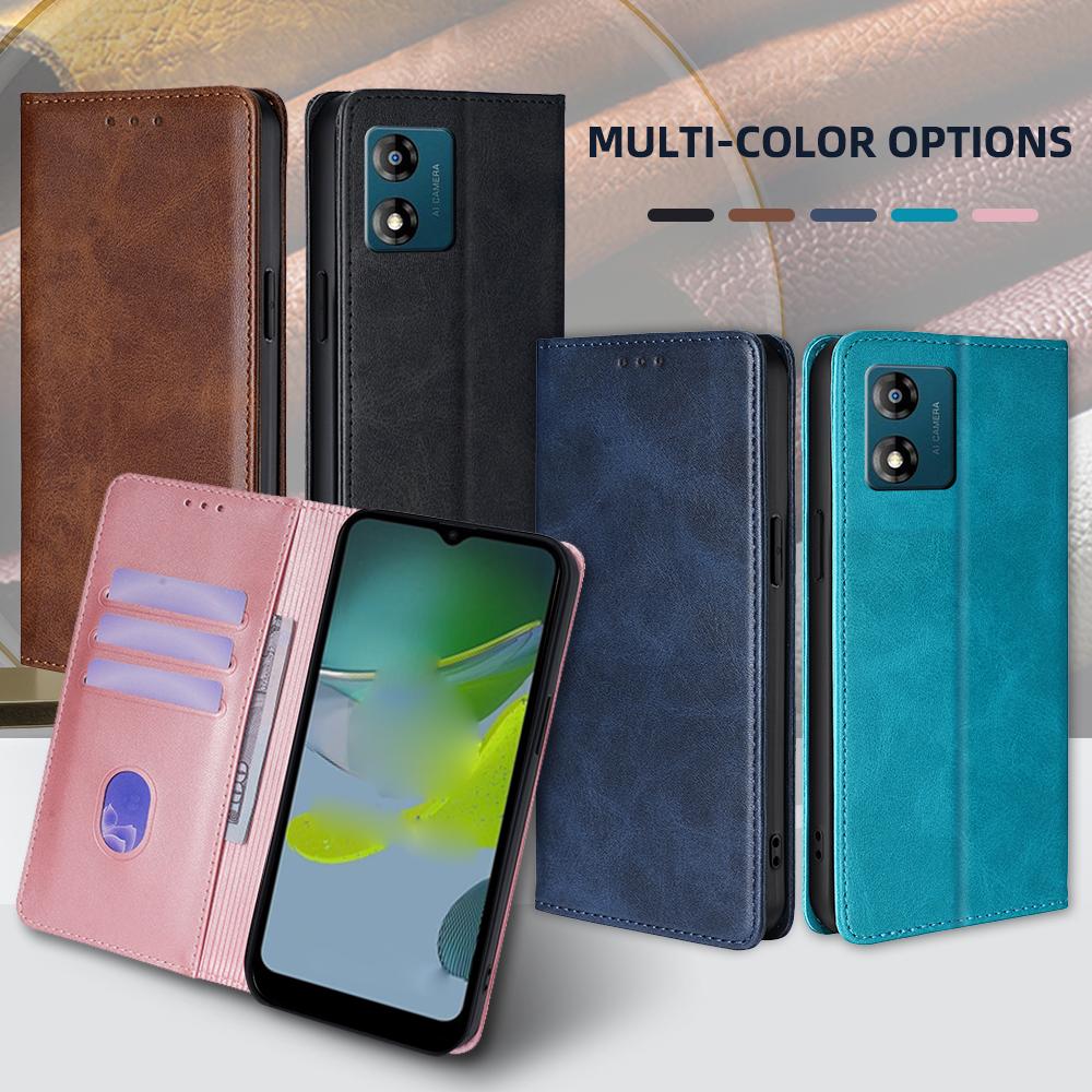 Защитный магнитный чехол для мобильного телефона Motorola E22S E32S E13 E22i E22 E40 E30 E20 кожаный флип-чехол с подставкой-крышкой