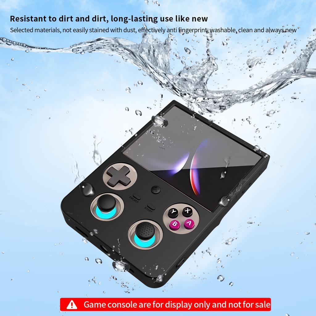 Washable Soft Silicone Cover for ANBERNIC RG477V Handheld Game Console with Lanyard Includes 4 Button Caps Anti-Scratch
