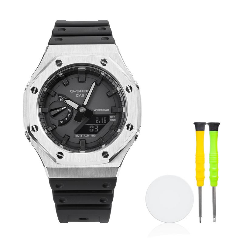 Casio Коллекция Custom Электронный механизм Унисекс Черный циферблат GA-2100-1A1(Команда788--)