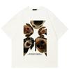 Dog Print T-Shirt Cotton Short Sleeve Crew Neck