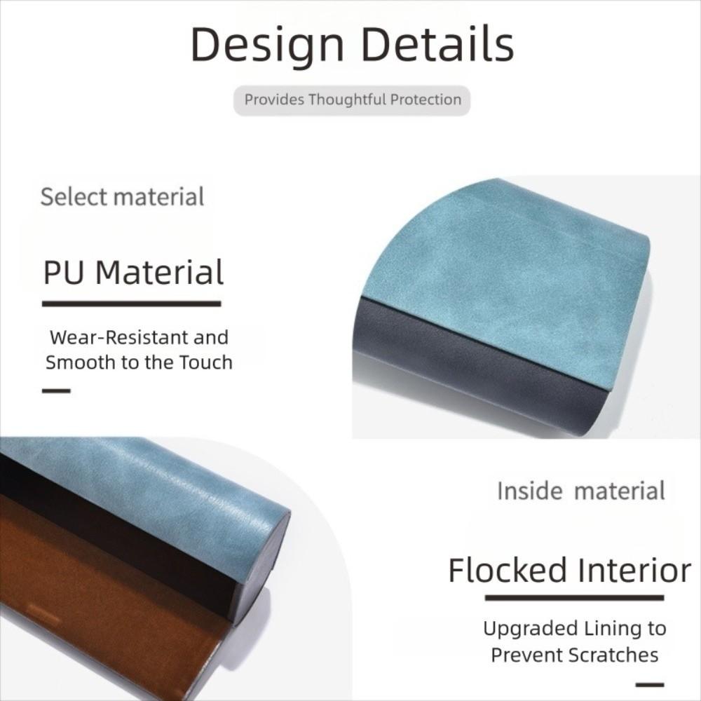 Double Layer Double Eyeglasses Case Large Capacity Waterproof Eyeglasses Holder PU Leather Scratch Resistant Sunglasses Box Men