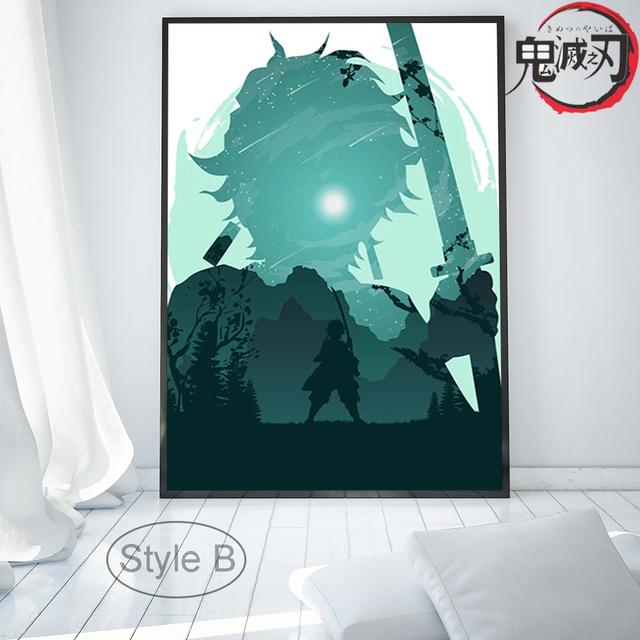 Аниме Demon Slayer плакат настенная живопись на холсте Tanjirou Inosuke Zenitsu печать картина домашняя спальня Декор в гостиную Cuadros