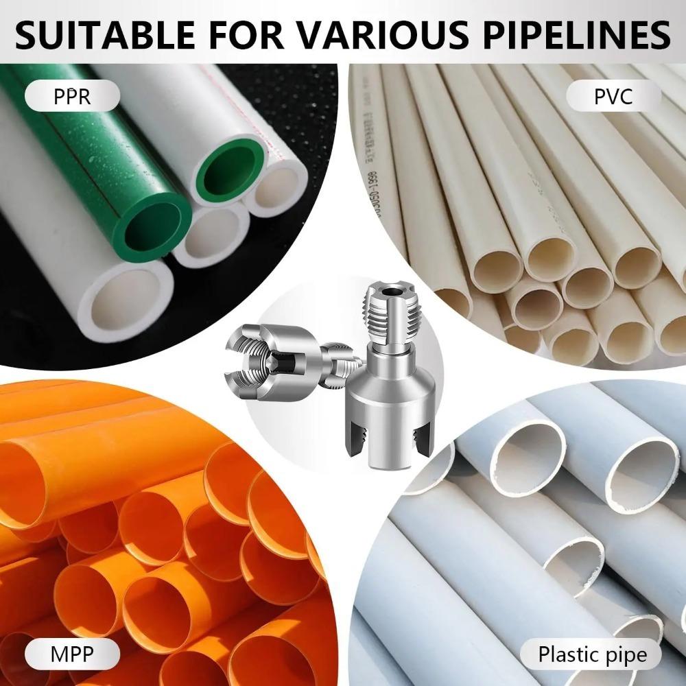 Интегрированный инструмент для нарезания резьбы на трубах (внутренней и внешней) Инструмент для нарезки резьбы на ПВХ трубах для труб 1/2'' 3/4''