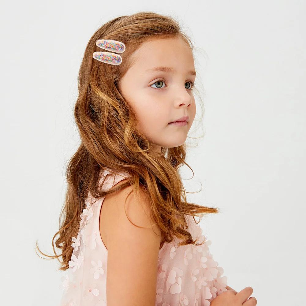 6 шт./компл. заколки для волос с блестками для девочек, заколки для волос, мультяшные прозрачные струящиеся детские челки, заколки для волос, женские аксессуары для головных уборов