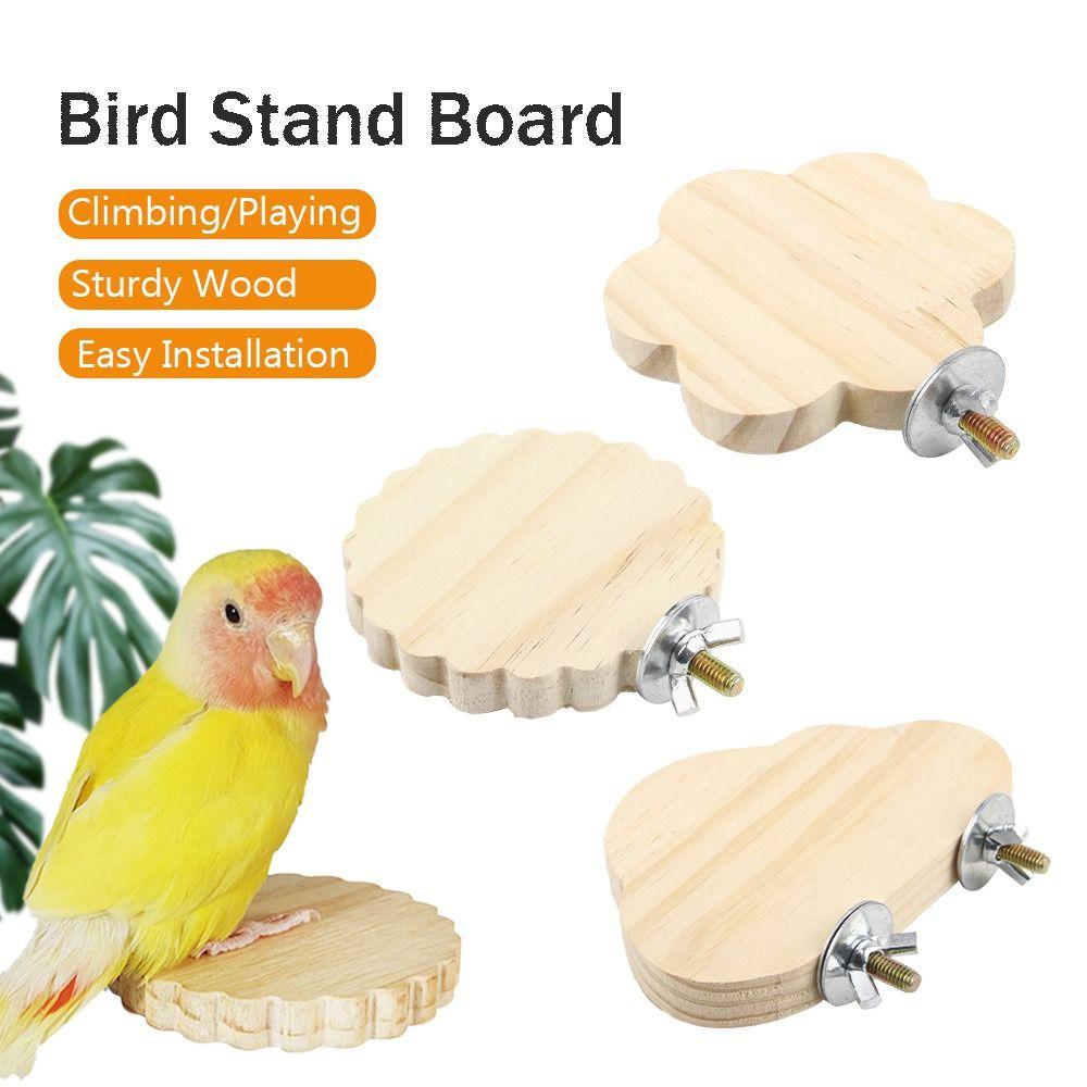 Деревянная подставка для попугая, доска, съемная платформа для прыжков птиц, устойчивая жердочка для отдыха хомяка, волнистый попугайчик