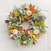 Simulated Wreath Autumn Maple Leaf Pumpkin Pine Cone Berry Wreath
