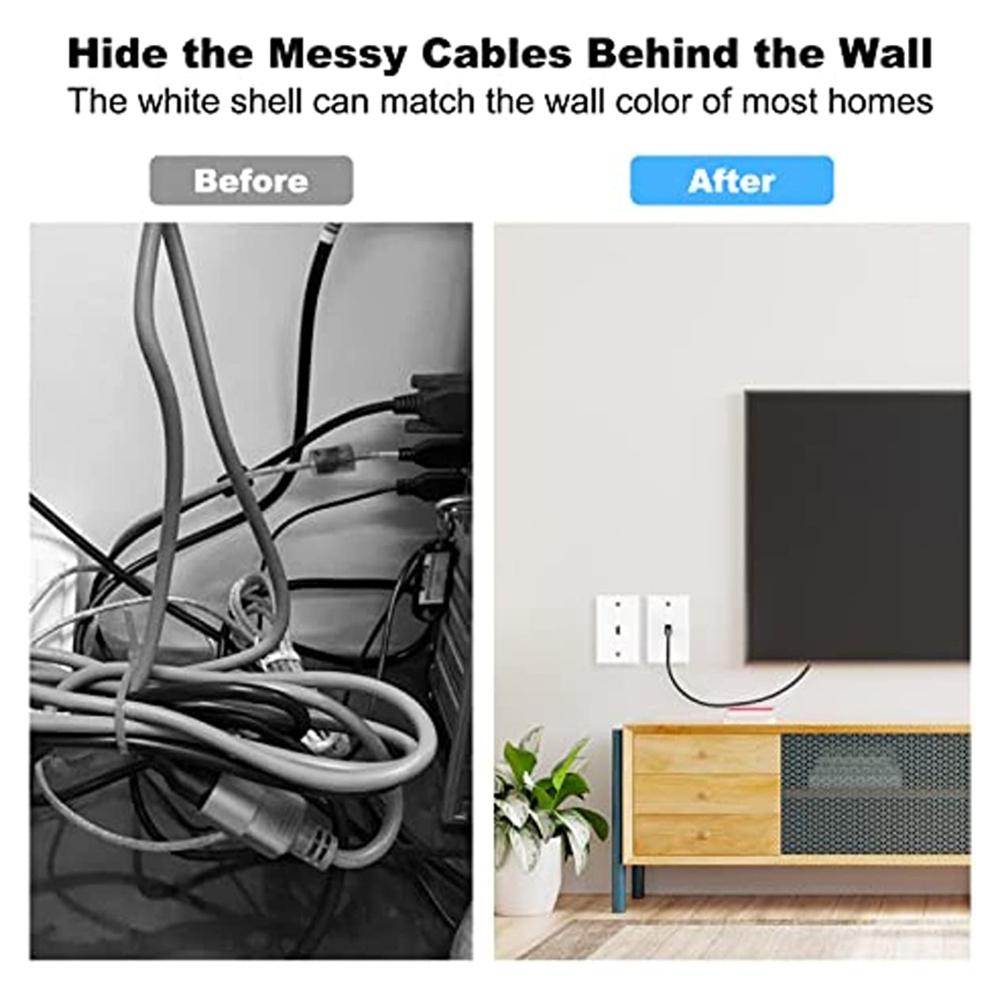 HDMI-совместимый адаптер-вставка «мама-мама» с позолоченными разъемами, поддержка 4K/3D для домашнего кинотеатра, A/V-монтажа в стену