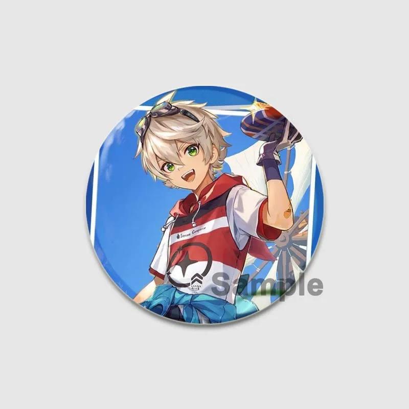 Значки Bennett 32/44/58 мм, аниме-броши ручной работы Genshin Impact, значок на лацкан игрового персонажа, креативный значок в виде мультяшной фигурки, подарочный аксессуар