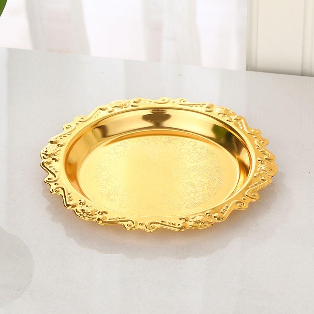 Подставка для чашки чая из железа, креативная тарелка для демонстрации, поднос для хранения косметики в европейском стиле